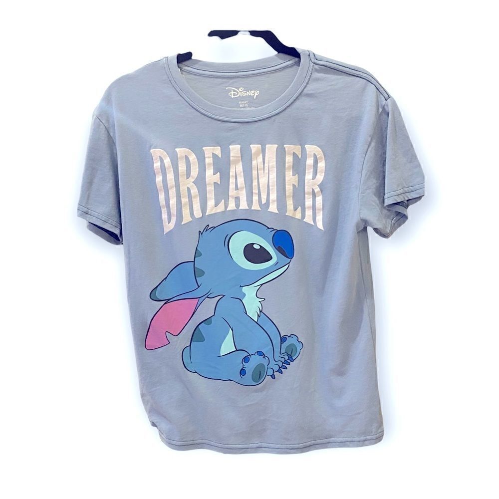 Disney Stitch Blue M 7-9 Juniors , super sweet,  Stitch Washed Tees,